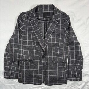 Banana Republic Blazer Black Gingham Womens Petite 10 Academia Bussiness
